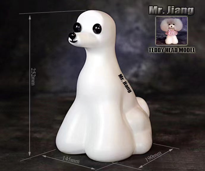 Mr. Jiang Teddy Model Dog Head Mannequin and Wig Combo