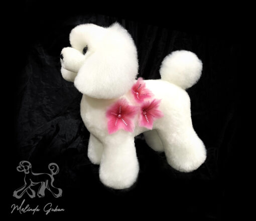 Teddy Bear Model Dog Wigs, White, Dog Groomers scissors practice, creative grooming, Asian style