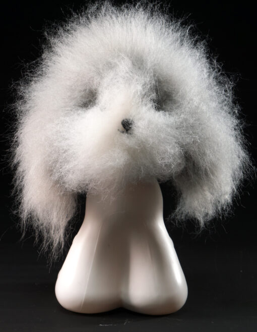 Mr Jiang Teddy body Head Wig Grey unbrushed for Dog Groomers practice