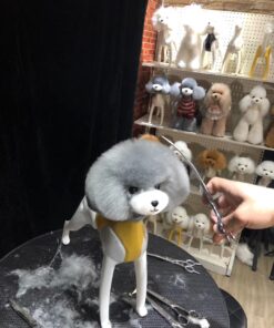 Mr Jiang Teddy body Head Wig Grey for Dog Groomers practice