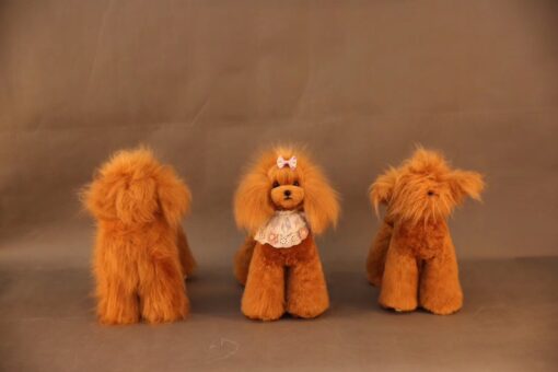 Teddy Bear Model Dog Wigs, Red, Dog Groomers scissors practice, creative grooming, Asian style