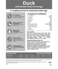 Mac Tire Grain Free Duck with Sweet Potato and Orange Dog Food Premium nutrition for vitality and taste