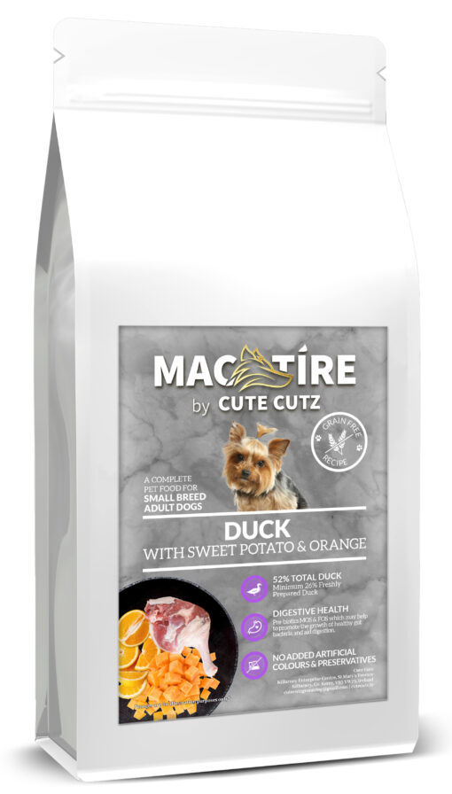 Mac Tire Grain Free Duck with Sweet Potato and Orange Dog Food Premium nutrition for vitality and taste