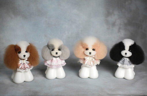Teddy Bear Model Dog Colour Spotted, Head Wig, Dog Groomers scissors practice, creative grooming,
