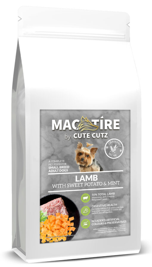 Mac Tire Grain Free Lamb, Potato, Mint Small Breed Dog Food Front label