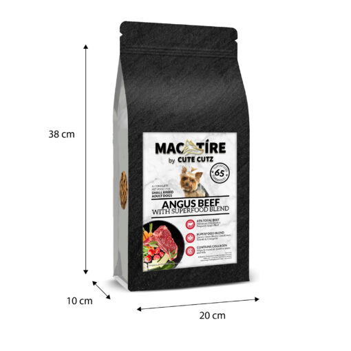 Mac Tire Angus Beef Superfood Nutrient Dog Food Small Breed with nutrition for healthy pet