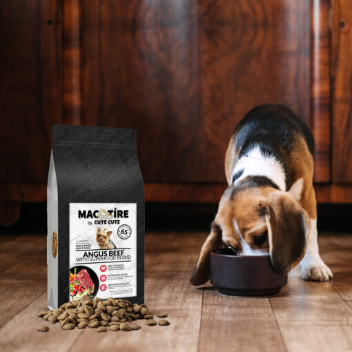 Mac Tire Angus Beef Superfood Nutrient Dog Food Small Breed with nutrition for healthy pet