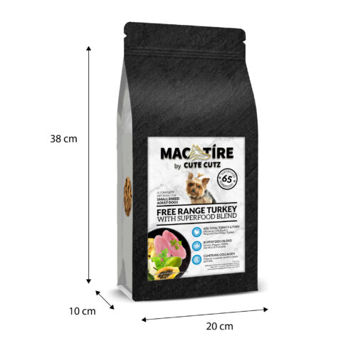 Mac Tire Superfood 65% Adult Dog Small Breed - Free Range Turkey with Superfoods