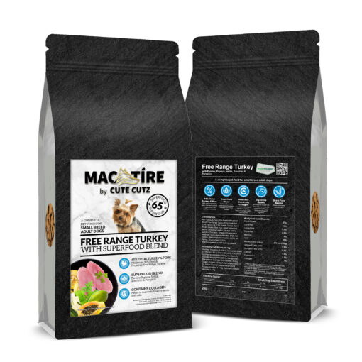 Mac Tire Superfood 65% Adult Dog Small Breed - Free Range Turkey with Superfoods