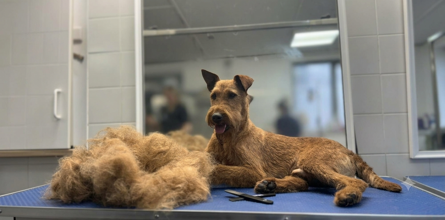 Handstripped Irish terrier